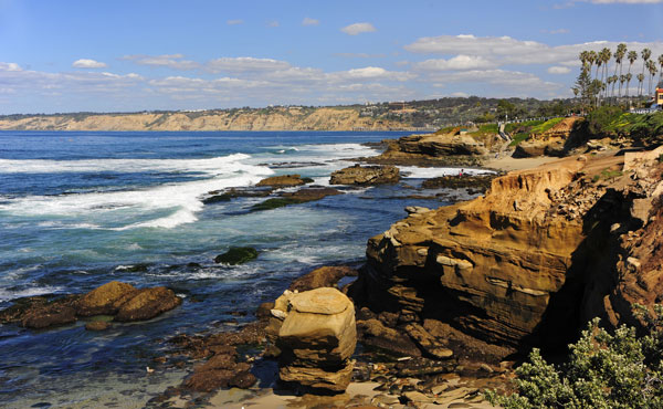 The La Jolla coastline. Photo by San Diego Tourism