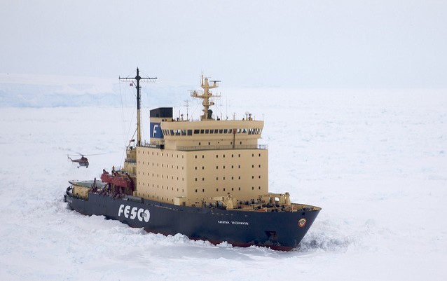 The Kapitan Khlebnikov in Greenland. Flickr/ianduffy