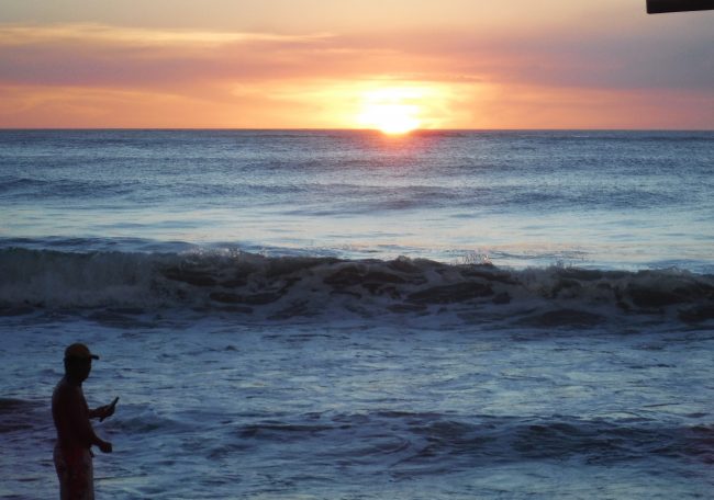 Sunset near Pochomil Nicaragua. Photo by Rebecca Teeters